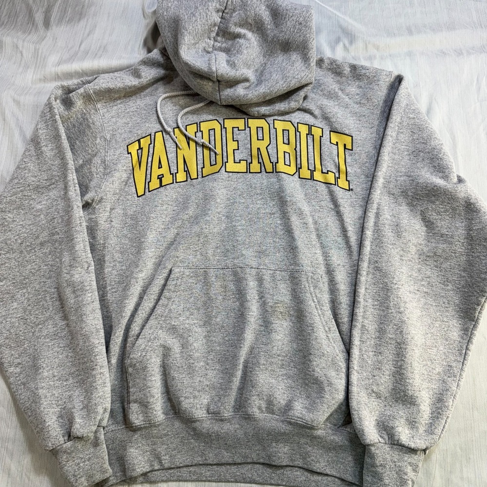 Vanderbilt Mens Hoodie Gray Small
